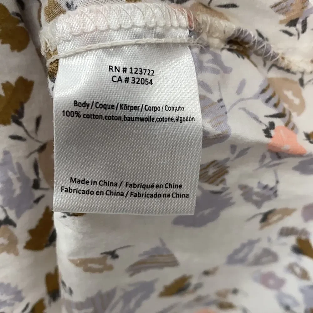 Women’s Cotton Floral Medium Top Ace Delivery Brand Long Sleeve Blouse - Picture 5 of 9